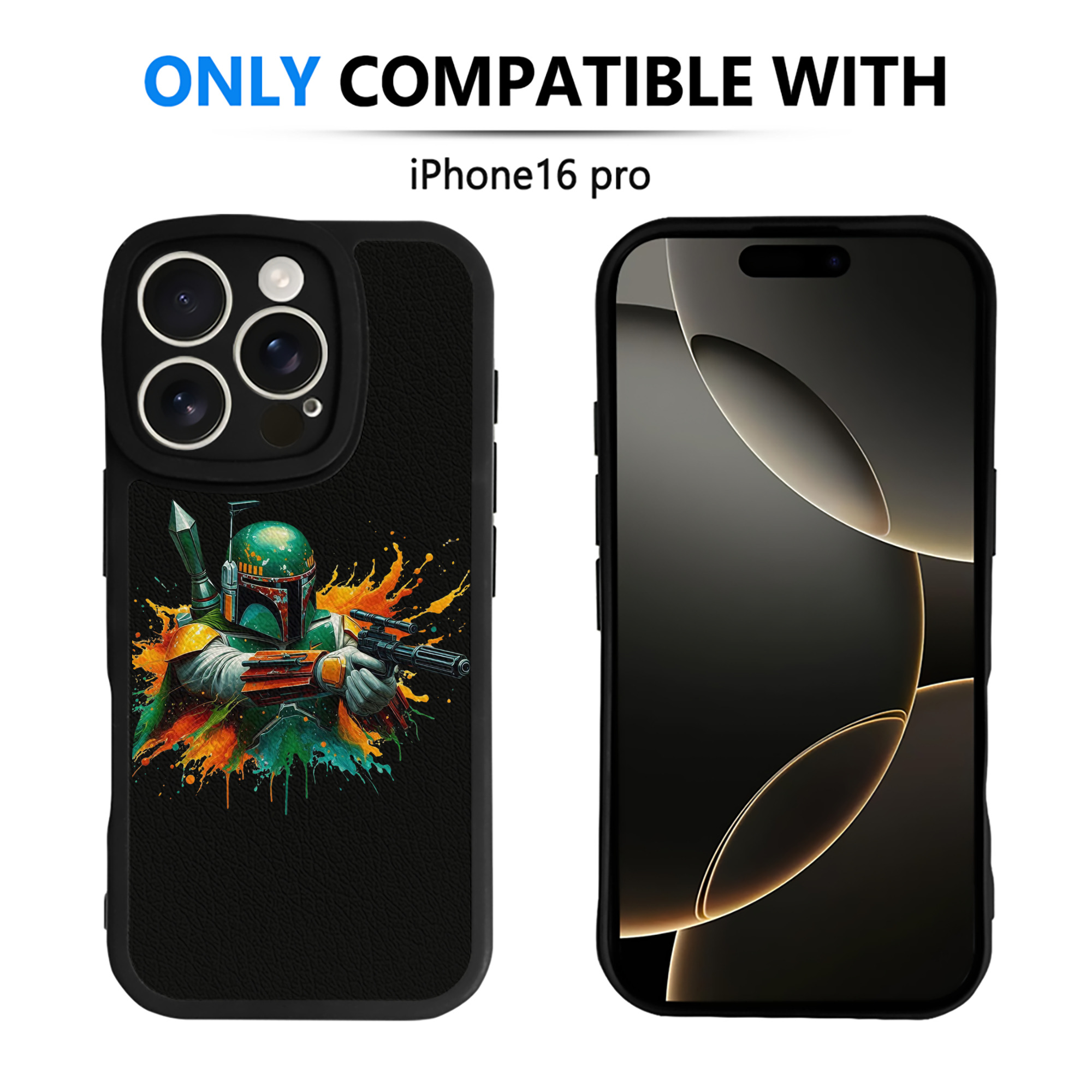 （画像用） スター・ウォーズ Star Wars 【iPhone 16シリーズ対応】シリコンスマホケース（レザー調） 材質：シリコン